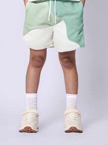 SUMWON Mädchen Sommer Sport Zweiteiler Set mit Crop Top und Shorts mit Kordelzug, Aktivbekleidung, Freizeitkleidung, Lässig Sportbekleidung Outfit