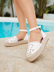 Styleloop Women's Simple & Practical Wedge & Platform Slip-On Shoes - White - View 2