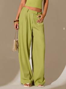 Glamine Women Casual Vacation Loose Fit Maxi Pants, Suitable For Summer - Green - View 7