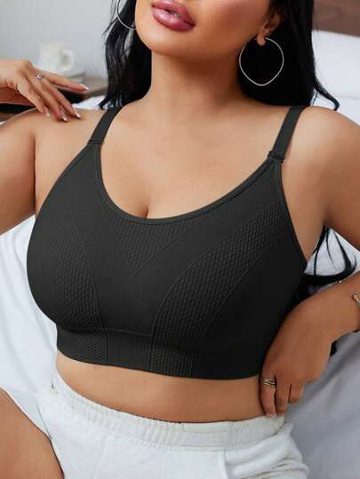 1 pieza Camiseta interior sin costuras cómoda para mujer de talla grande