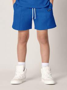 SUMWON 夏季运动休闲套装短款Polo衫，周末休闲穿着，青少年男童田径网球服