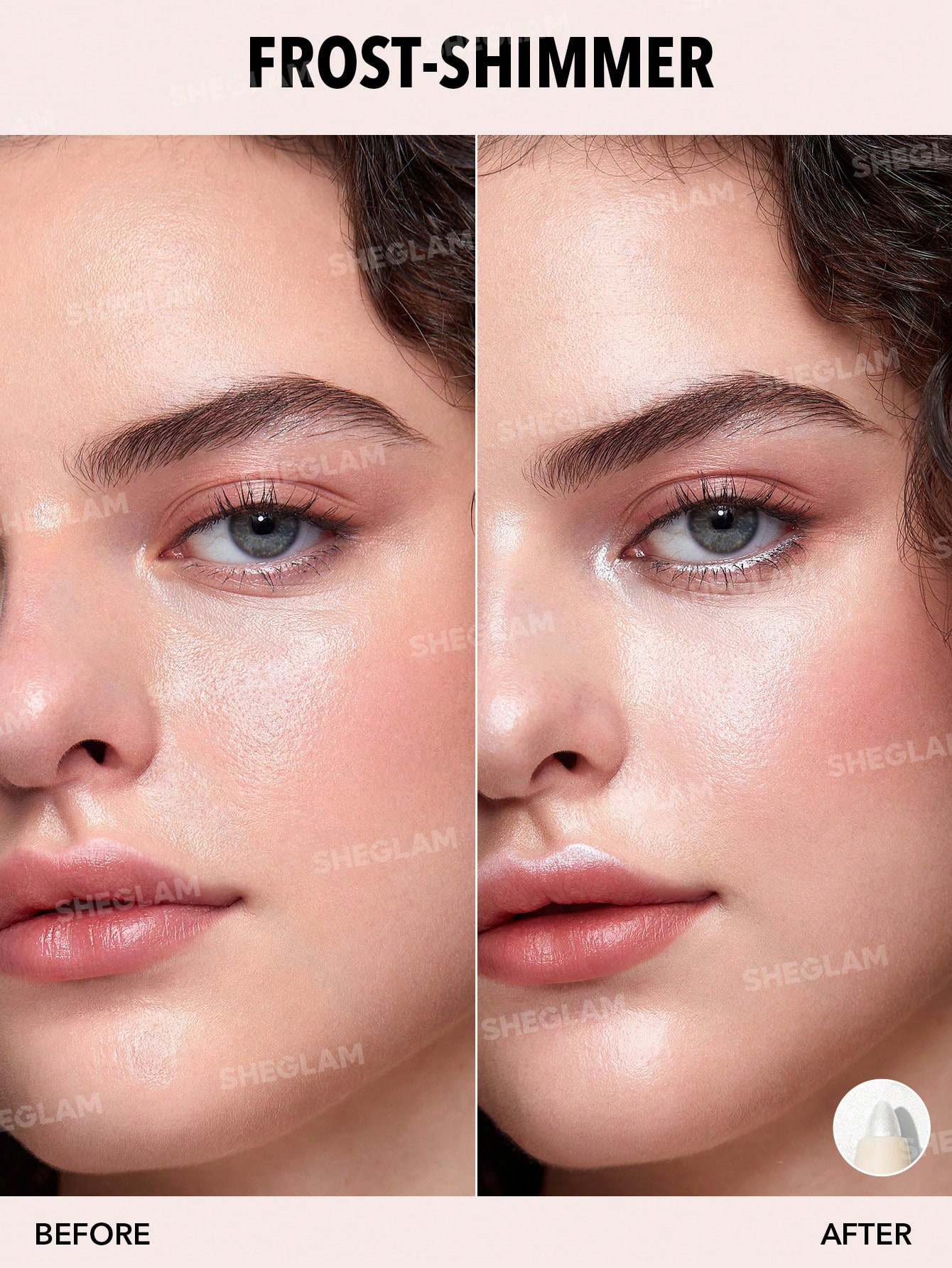 SHEGLAM قلم تحديد العين الكبير والساطع - برودة الج...