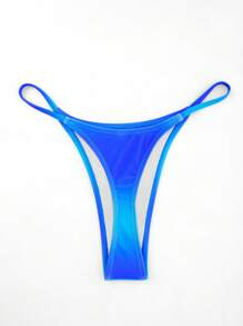 Swim Basics Women Summer Beach Ombre Bikini Bottom - Blue - View 2