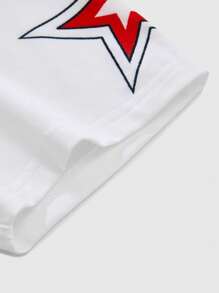 Claim Dot 大码男士夏季字母印花圆领休闲宽松针织T恤