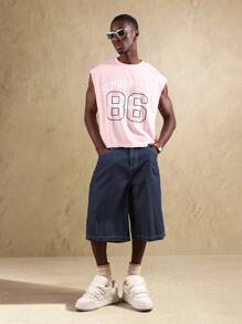 SUMWON Camiseta sin mangas estilo varsity, top atlético, prenda sin mangas con gráfico, chaleco deportivo de verano, baloncesto, entrenamiento en el gimnasio, retro deportivo universitario
