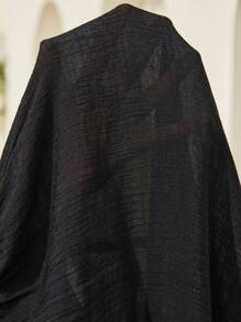 Swim Vcay Summer Beach Plus Size Women Beach Vacation Sheer Mesh Loose Cover Up Pants - Black - View 8