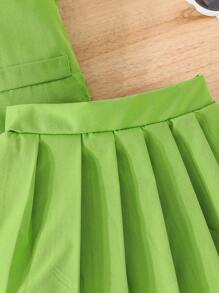 2 件套女婴夏季背心和迷你裙套装 - 綠色 - 查看 6