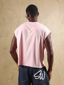 SUMWON Camiseta sin mangas estilo varsity, top atlético, prenda sin mangas con gráfico, chaleco deportivo de verano, baloncesto, entrenamiento en el gimnasio, retro deportivo universitario