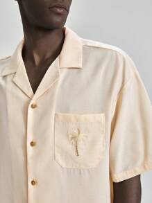 Ontre New 2025 Men's Summer Wear, Suitable For Beach Vacation, Club, Teacher Uniforms, Country Music Festival, Street Style, Stockholm-Inspired, Independence Day, Men's Short Sleeve Solid Color Fashion Shirts For Summer