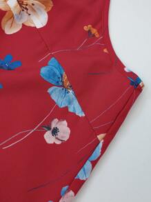 SHEIN VCAY Lässiges Camisole-Tank Top für Damen Große Größen mit Blume Muster