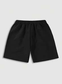 ROMWE MEN Goth Men's Street Graphic Character Print Shorts, Suitable For Daily Wear In Spring & Summer