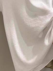 女士休闲圆领短袖骑士印花T恤，夏季