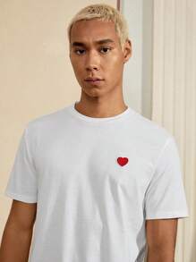 SWAVVY Men T-Shirts Fit Crew Neck Short Sleeve Basic Tee Casual Simple Summer Knit Top - White - View 5