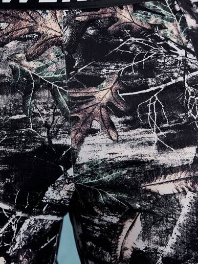 Street Life Pantalones cortos de ciclismo con estampado gráfico de calle para hombres