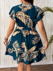 Breezaya Plus Size Casual Floral Print Dress