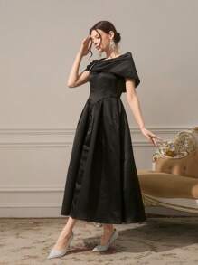 CUCCOO TILAWA Fashionable Evening Party Sexy Black Rhinestone Pointed Toe Stilettos High Heels - Gold - View 5