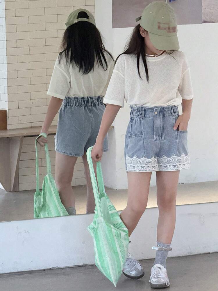 Tween Girls Casual Denim Shorts