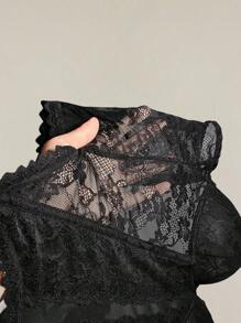 SHEIN ICON 蕾丝拼布和鱼骨装饰女式吊带背心