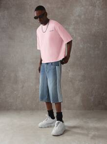 SUMWON 超大夏季 T 恤运动街头服饰签名图形徽标背面印花青年都市当代系列时尚短袖休闲 T 恤