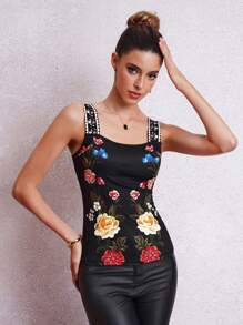 Lavishia Ladies  Printed Slim Fit Camisole Cami Top - Multicolor - View 5