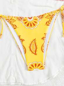 Swim Vcay Pelis Printed 2Pcs Bikini Swimsuit Set, Sweet And Sexy For Beach, Airport, Summer Vacation