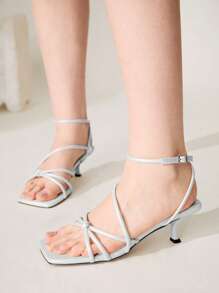 CUCCOO CHICEST Giày sandal đế vuông đế thấp/vừa đính đá Rhinestone trang trí ngọc trai cho nữ, thanh lịch, quyến rũ, gợi cảm, sang trọng, thích hợp cho kỳ nghỉ, câu lạc bộ, tiệc bãi biển, tiệc tối, màu đen - trắng - Xem 4