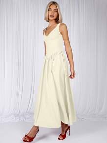 COSMINA Women Long Solid Dress, Fashion For Summer