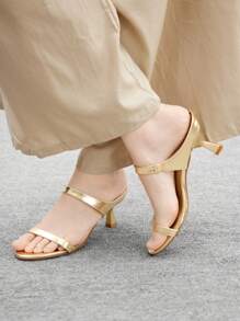 CUCCOO BIZCHIC Women's Round-Toe High Heel Design Sandals For Christmas