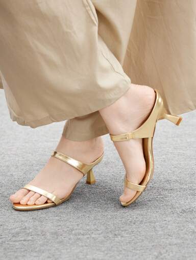 CUCCOO BIZCHIC Women's Round-Toe High Heel Design Sandals For Christmas