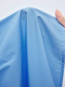 Maija Women's Rhinestone Decor Design Collar Front Open Long Sleeve Short Urban Fashion Shirt, Spring/Summer Business Casual Women's Wear, Office Wear, Low-Key Old Money Style, Effortless Temperament, High-End Urban Commuting, The Same Style As The Editor-In-Chief Of The Magazine, Urban Social Vacation Party Wear, Charming, Low-Key And Durable Basic Style, Versatile And Not Picky Clothing, Street Fashion Wear, Clothing, Coffee Shop, Relaxed Wear - Blue - View 8