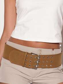 MUSERA Embellished Studded PU Belt Edgy Fun For Festival