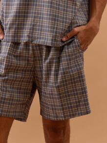 Musero Men Elasticated Waist Checkered Shorts Spring, Summer, Holiday, Vacation, - Multicolor - View 5