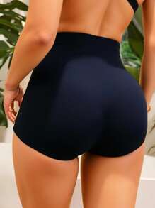 Swim Basics Summer Beach Plus Ruched High Waisted Bikini Bottom