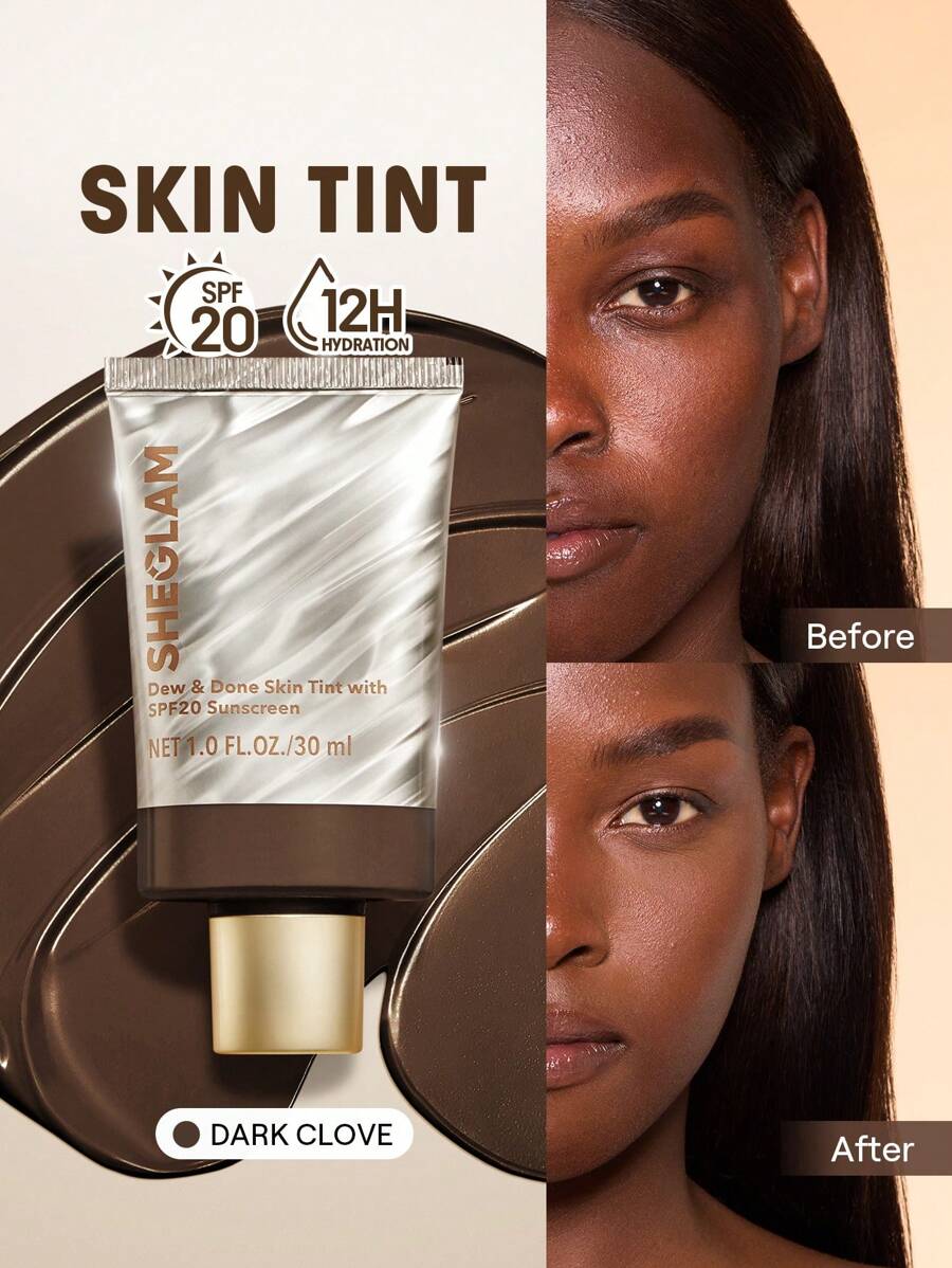 SHEGLAM Dew & Done Spf20輕薄粉底-Dark Clove 品牌 美容 化妝 化妝品 適合女性與女孩 完美搭配夏季春季 Y2K 時尚 流行 生日 母親節禮物 假期 派對準備就緒 最佳顏色 - Dark Clove - 查看 1
