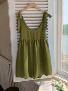 Comfortcana 女式夏季休闲军绿色连体裤