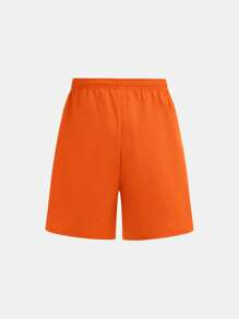 SHEIN Pantalones cortos casuales con cordón en la cintura para adolescentes, adecuados para nadar, hacer deporte, la calle, punk, rock, escuela, uso diario, fiestas, festivales de música, primavera/verano