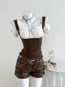 Elamini Women Solid Color Sleeveless T-Shirt, Fashion Design Suitable For Summer