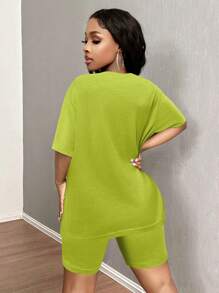 SHEIN SXY 女士日常两件套服装 - 薄荷綠 - 查看 2