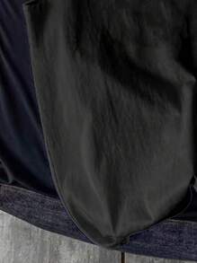 Manfinity Homme 加拿大国庆日学院风时尚休闲印花黑色肌肉背心，无袖