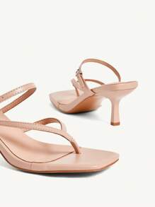 CUCCOO CHICEST Women's Fashionable Low Heel Sandals, Slip-On Mules, Elegant For Commuting - Baby Pink - View 12