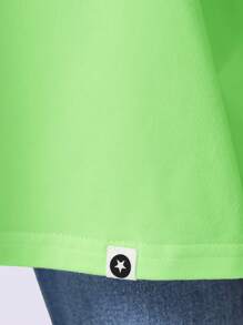 SUMWON Camiseta oversize unisex, casual, de verano y primavera, ropa deportiva juvenil, ropa urbana, cómoda y básica - Verde - Ver 5