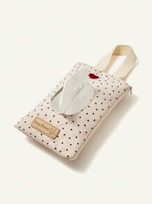 Cozy Pixies Bolsa de almacenamiento con forma de corazón para bebé, bolsa de pañales para guardar pañales, toallitas húmedas y pañuelos cuando se sale - Beis - Ver 2