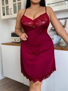 加大码细肩带性感睡袍，夏季时尚