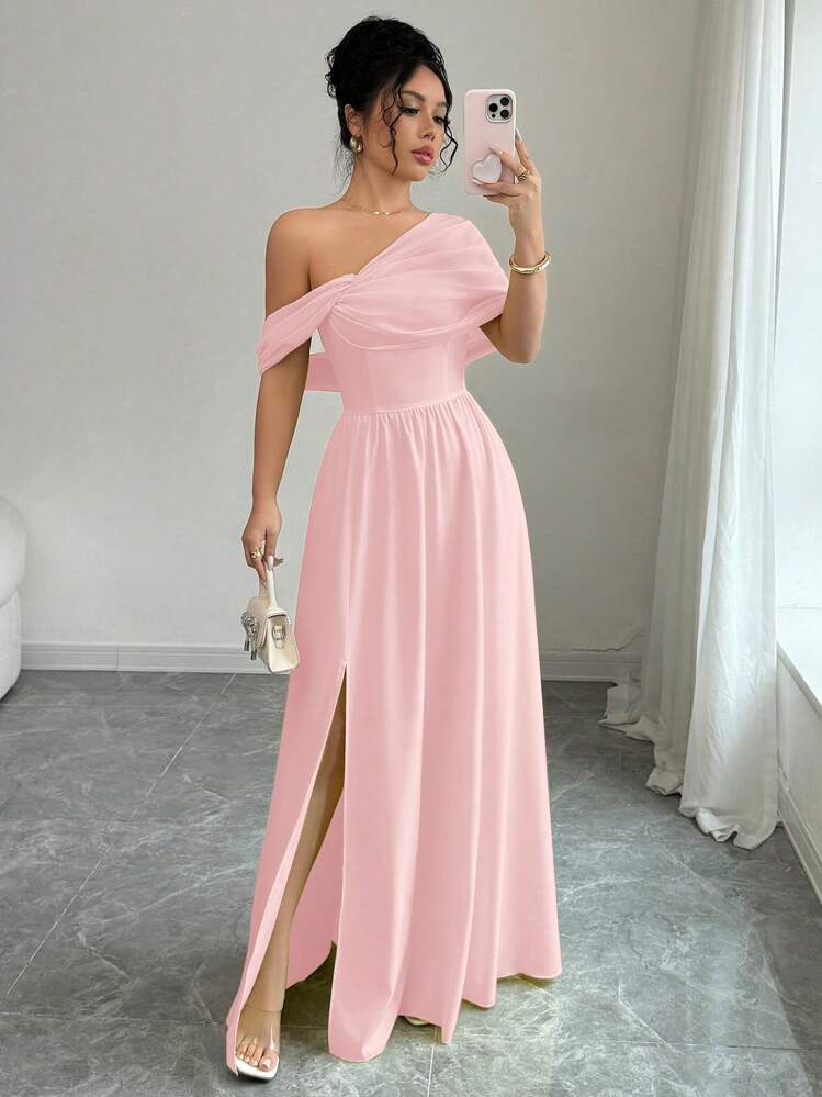 エレガントなオフショルダーパーティードレス Elenzga エレガントなオフショルダー 高級レディースパーティードレス