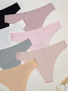 SHEIN 7pcs/Pack Women's Fashionable String/Thong Underwear, Summer - Multicolor - View 4