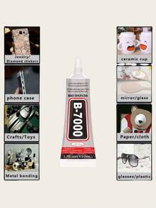 透明针尖工艺胶，适用于水钻、美甲、珠宝和织物 - 不堵塞多用途粘合剂，适用于鞋子、手机 DIY、配饰、服装、工艺品 - 彩色 - 查看 6