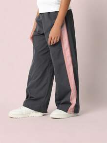 SUMWON Lässiges Kurzarm Co-Ord aktive Cargo-Training Athleisure Festival vielseitig Regular-Fit Activewear Nach-Schul-Sommer-Jugend-Teenager-Stil Pop - Pink - Übersicht 4