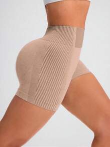 Gameset SHEIN Sport Solid High Waist Tight Sports Yoga Butt-Lifting Capri Pants