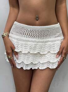 Sunnyshic 女士夏季沙滩裙 - 白色 - 查看 1