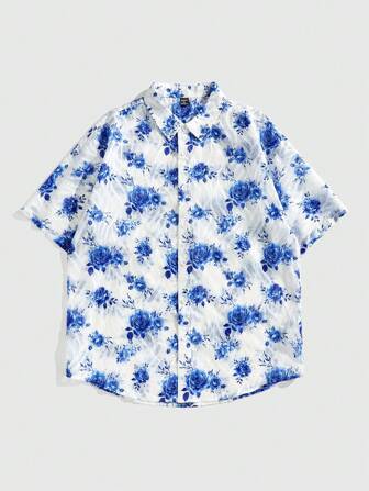Street Life Camisa casual de manga corta para hombres, adecuada para el verano